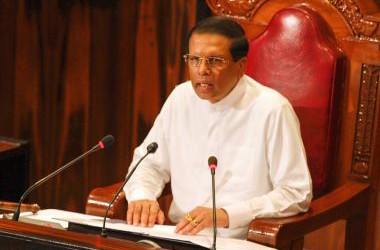President Maithripala Sirisena at the opening session of the 8th Parliament of Sri Lanka on 1st of September 2015