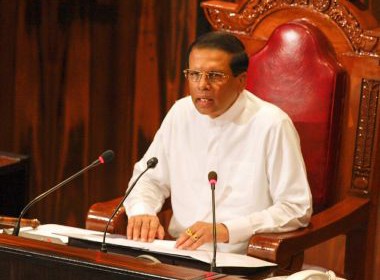 President Maithripala Sirisena at the opening session of the 8th Parliament of Sri Lanka on 1st of September 2015